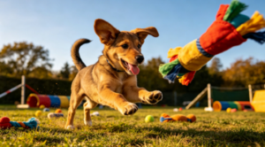 Puppy Training Schedule by Age: What to Teach From 8 Weeks to 12 Months 2 Puppy training schedule by age with tug toy play