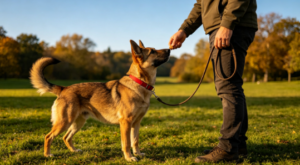 Puppy Training Schedule by Age: What to Teach From 8 Weeks to 12 Months 3 Puppy training schedule by age with leash guidance